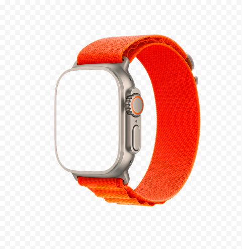 FREE Orange Apple Watch Ultra Mockup PNG