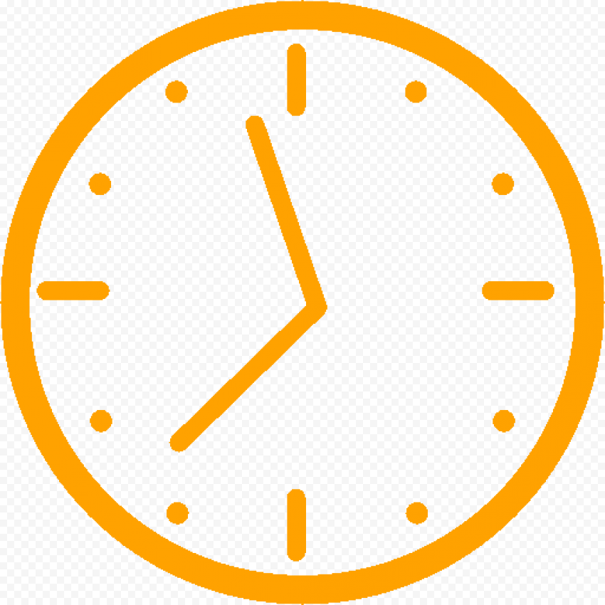 FREE Orange Clock Icon Symbol PNG Citypng