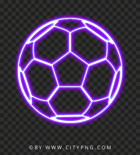 FREE Purple Football Soccer Neon Ball PNG | Citypng