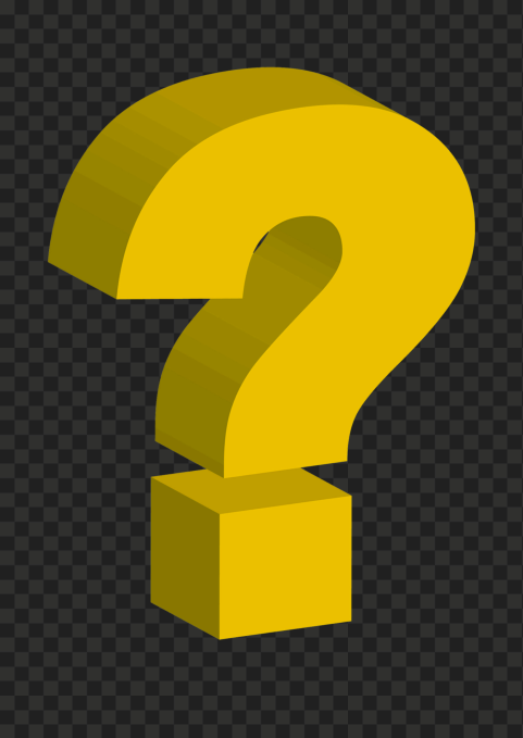 FREE Question Mark 3D Yellow Icon PNG