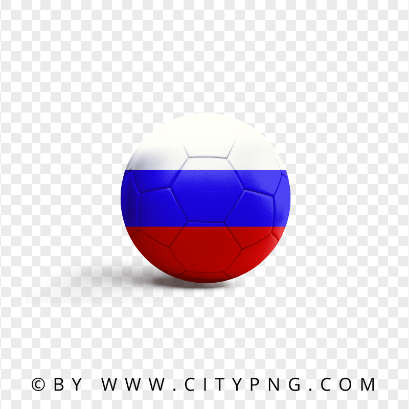 FREE Soccer Ball With Russia RU Flag PNG