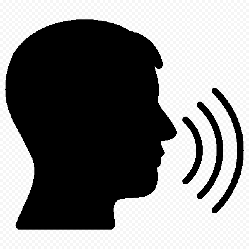 FREE Speak Face Human Voice Black Icon PNG Citypng