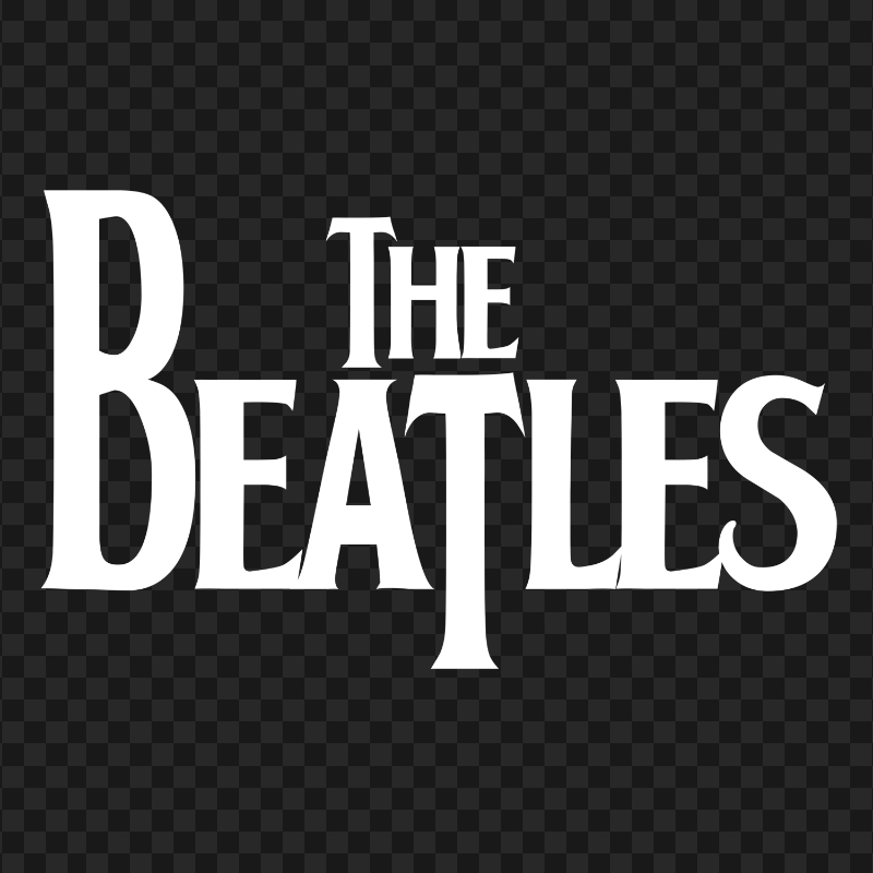 FREE The Beatles White Logo PNG