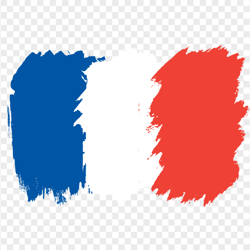 FREE Vector Brush Effect France Flag PNG