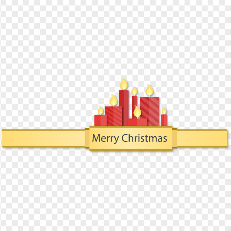 FREE Vector Merry Christmas Burning Candles PNG