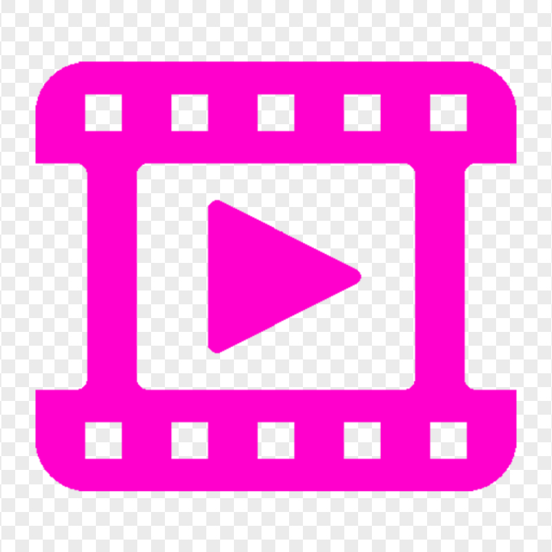 FREE Video Play, Watch Player Pink Icon PNG