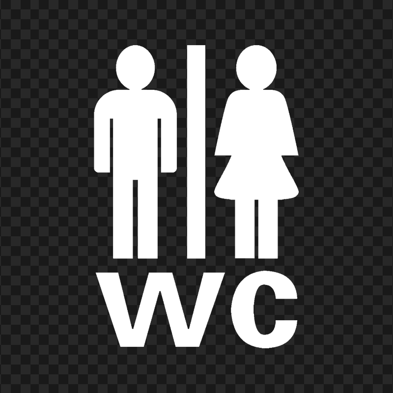 FREE WC Toilet Men And Women White Icon Logo Sign PNG