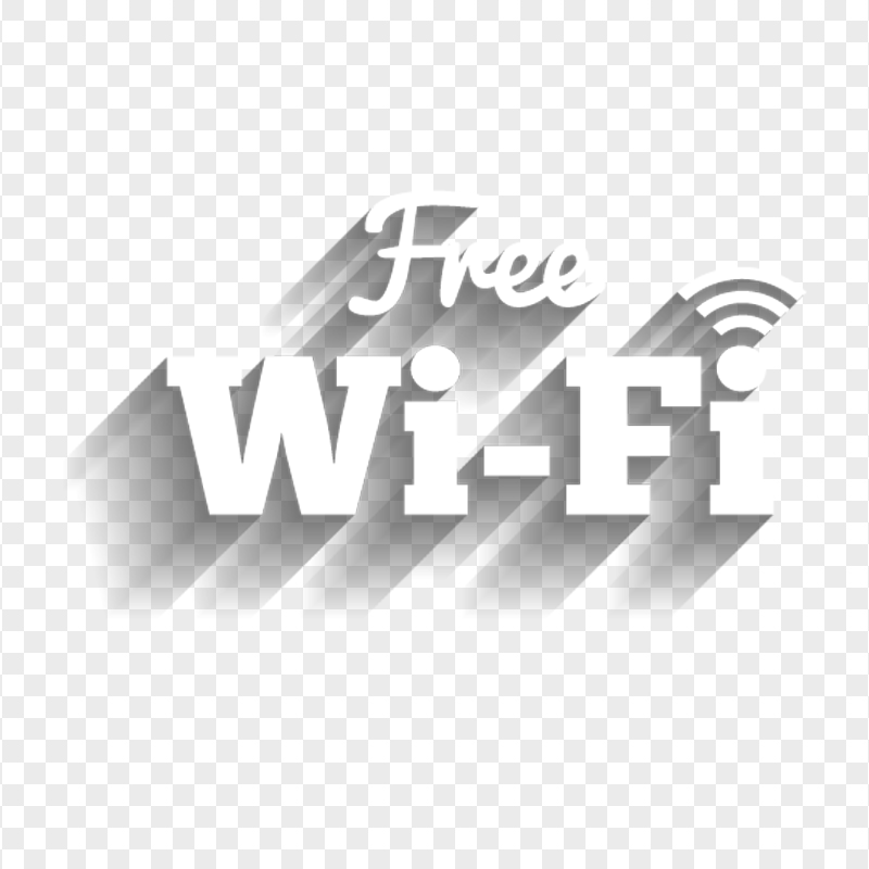FREE Wifi Word Art Logo Sign PNG Image