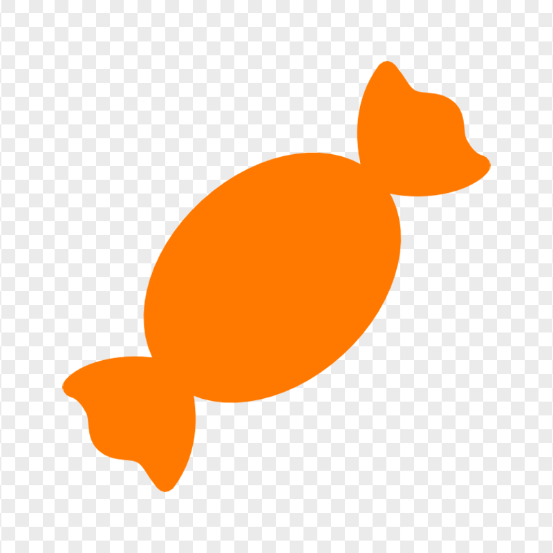 FREE Wrapped Candy Orange Silhouette Icon PNG