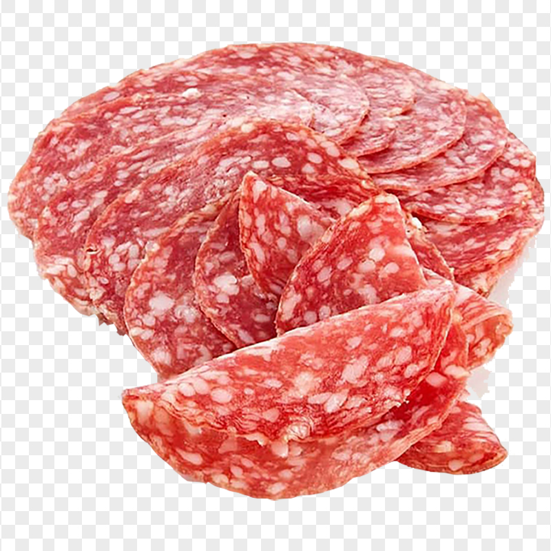 Fresh Raw Pepperoni Sausage Transparent Background