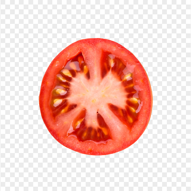 Fresh Red Tomato Slice HD Transparent Background