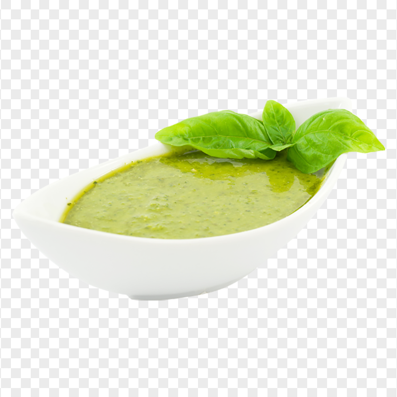 Fresh Vegan pesto sauce in a Bowl HD Transparent Background