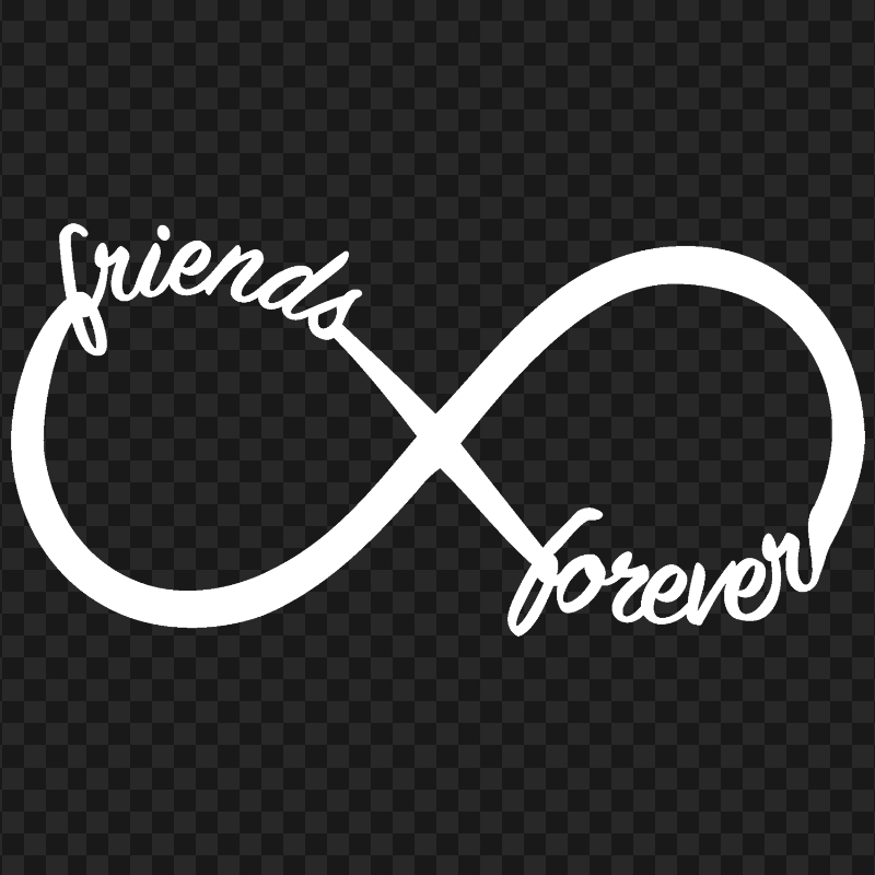 Friends Forever White Infinity Sign Symbol FREE PNG