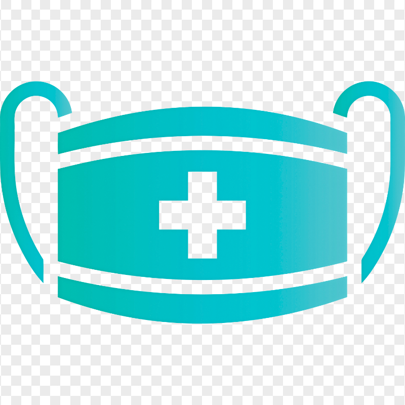 Front View Surgical Covid Mask With Cross Icon