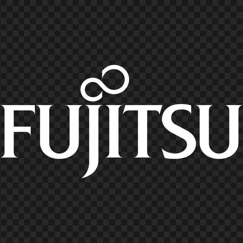 Fujitsu White Logo Transparent Background
