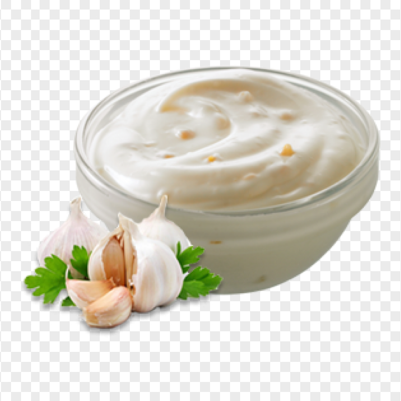 Garlic Mayonnaise Sauce Bowl Garlic Sauce Transparent PNG