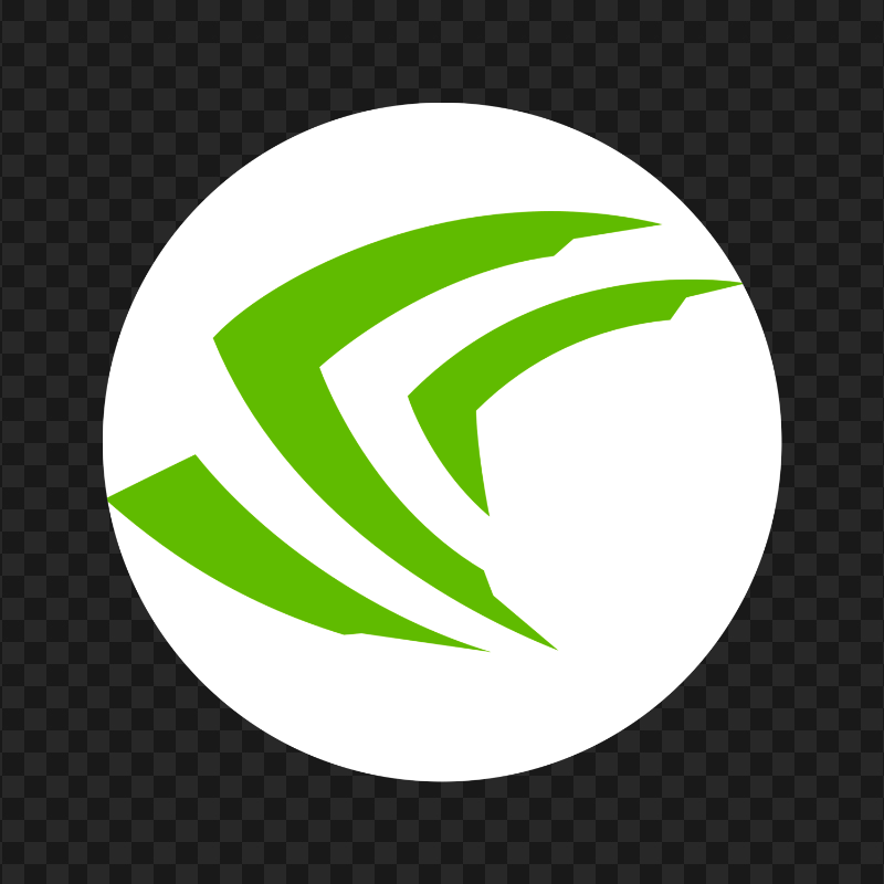 Geforce Nvidia Circle White & Green Icon HD PNG