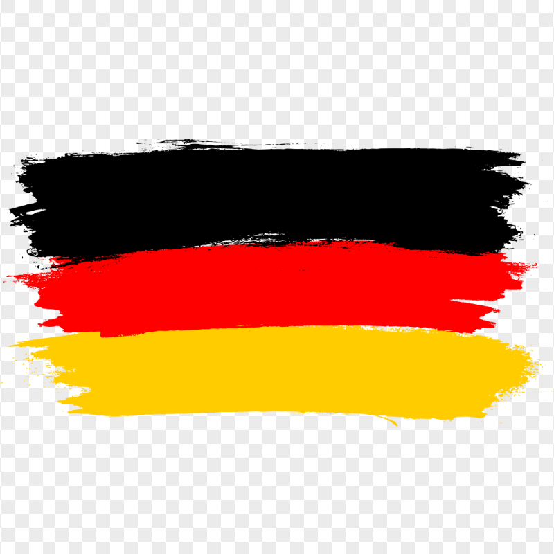 Germany Brush Stroke Flag Transparent PNG