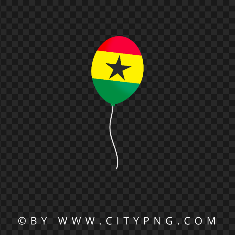 Ghana Flag Balloon FREE PNG