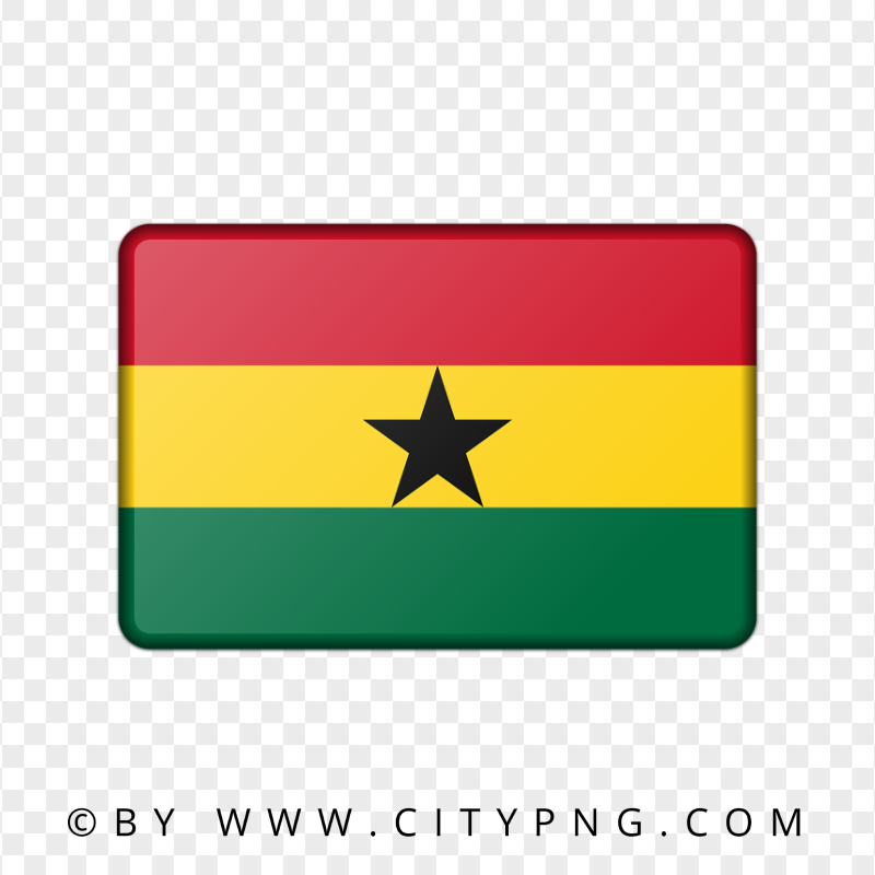Ghana Ghanaian Flag Icon Transparent Background