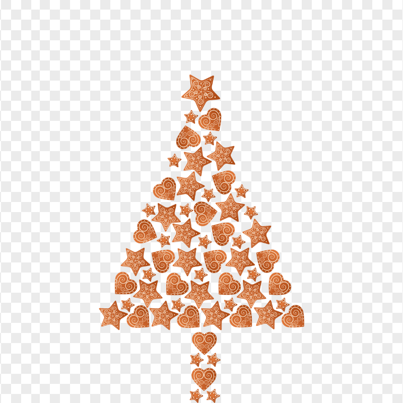 Gingerbread Christmas Tree Vector PNG Image