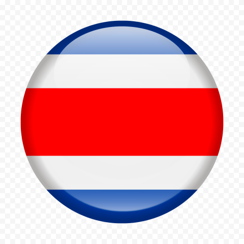 Glossy Round Circle Costa Rica Flag Icon PNG | Citypng