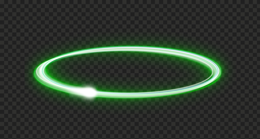 Glowing Green Ring Circle Effect PNG IMG