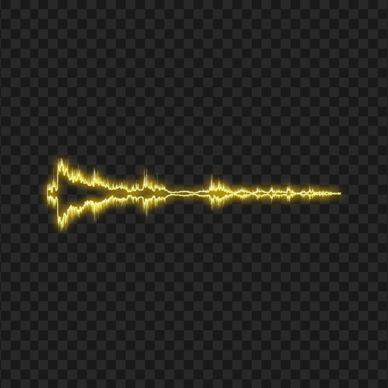 Glowing Music Yellow Wave Sound Waves FREE PNG
