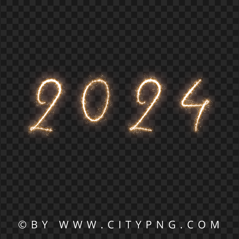 Glowing Sparkle 2024 Effect PNG Image