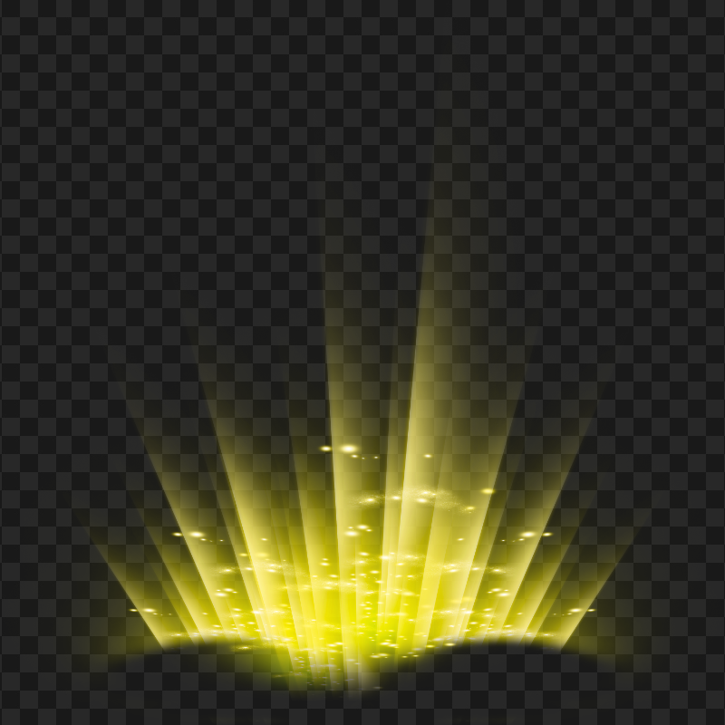 Glowing Yellow Rays Effect Transparent PNG