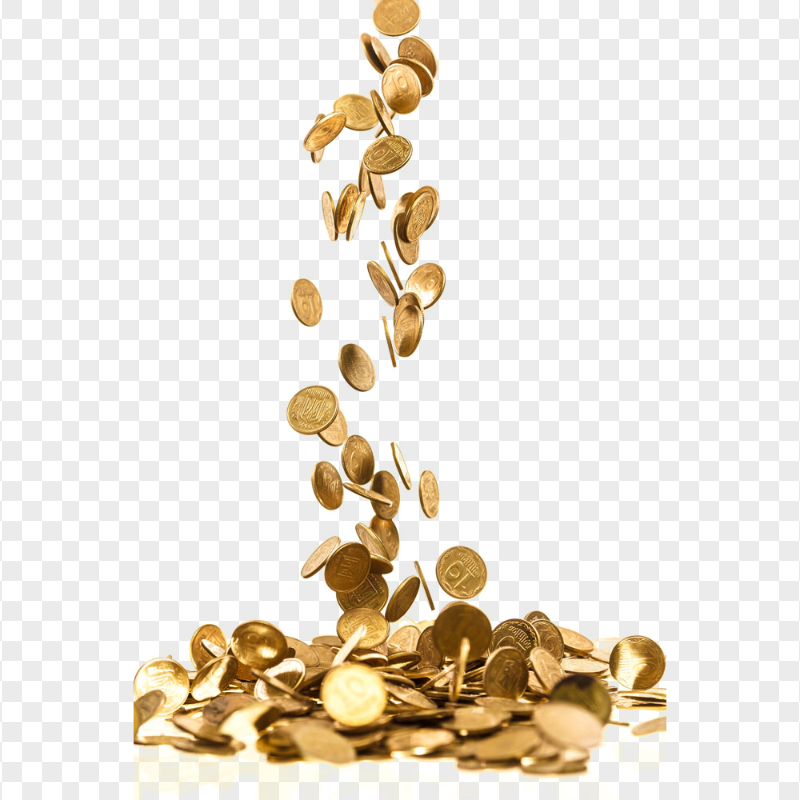 Gold Fall Coins FREE PNG