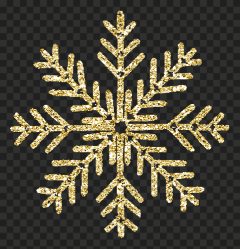 Gold Glitter Snowflake PNG | Citypng