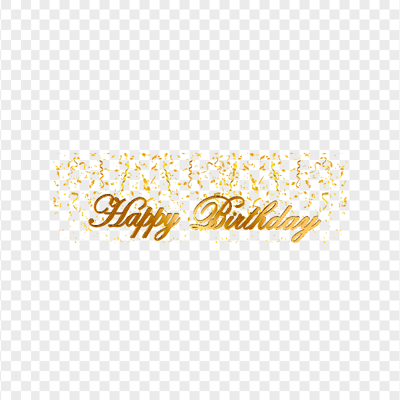 Golden Happy Birthday Typography Text PNG IMG | Citypng