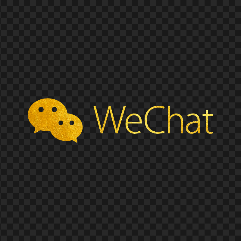 Gold WeChat China Chat App Logo