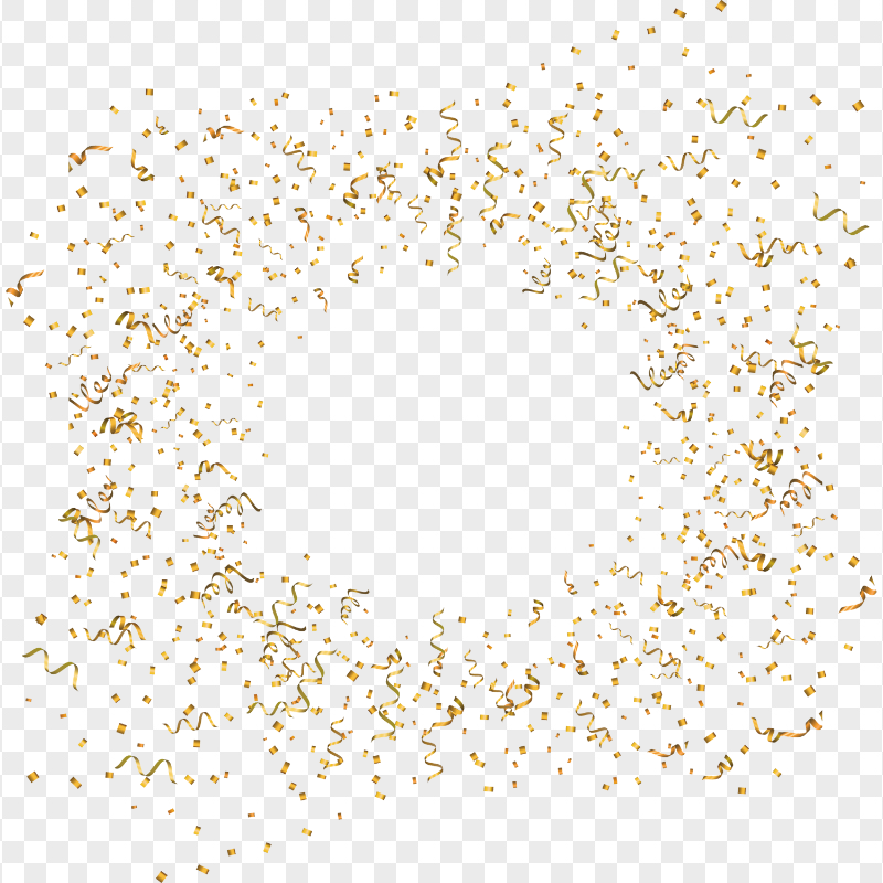 Golden Confetti Celebration Christmas Party PNG