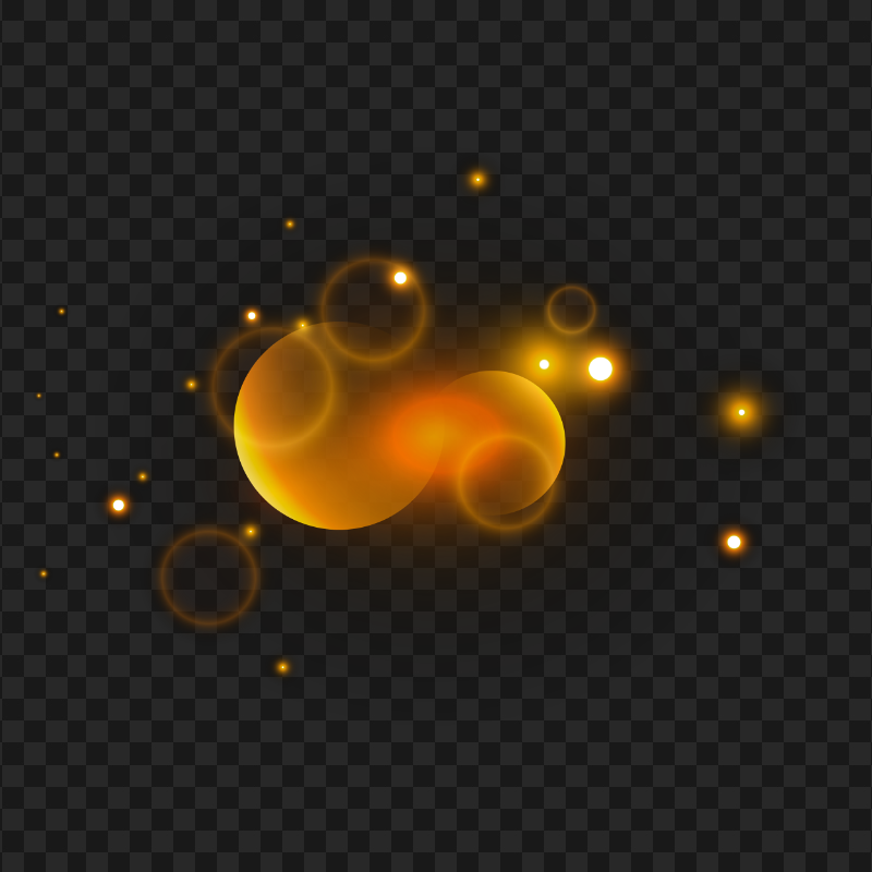 Golden Gold Bokeh Effect HD PNG