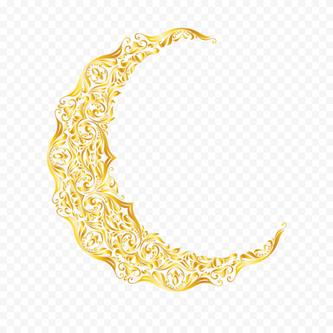 Golden Gold Moon Illustration Ramadan Design