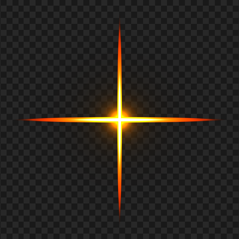 Golden Sparkle Light Star HD PNG
