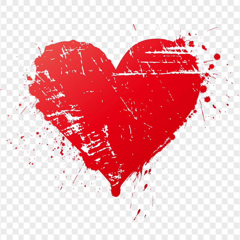 Graffiti Red Heart Love Valentine PNG IMG