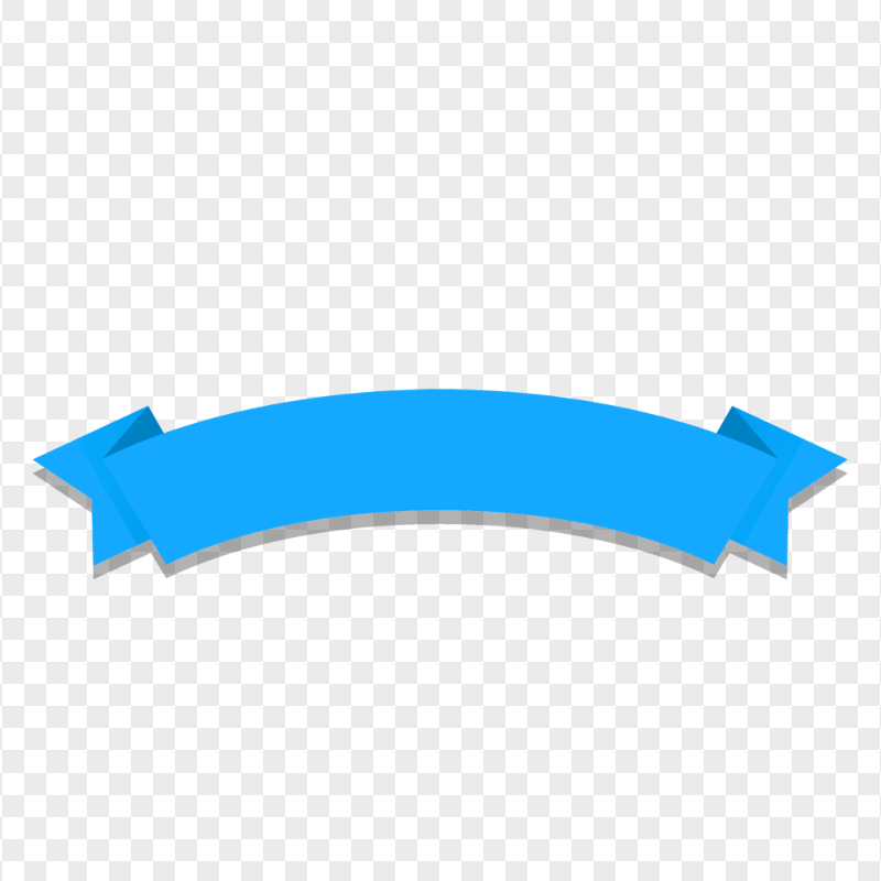 Graphic Blue Ribbon Banner Transparent Background