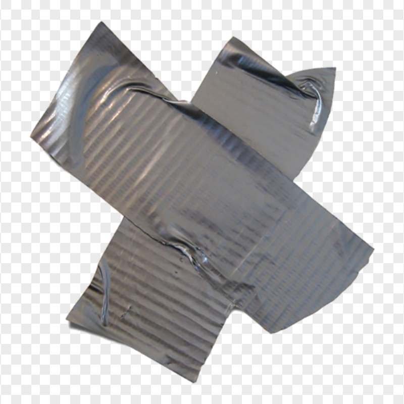 Gray Adhesive Tape Duct X Crossed Realistic