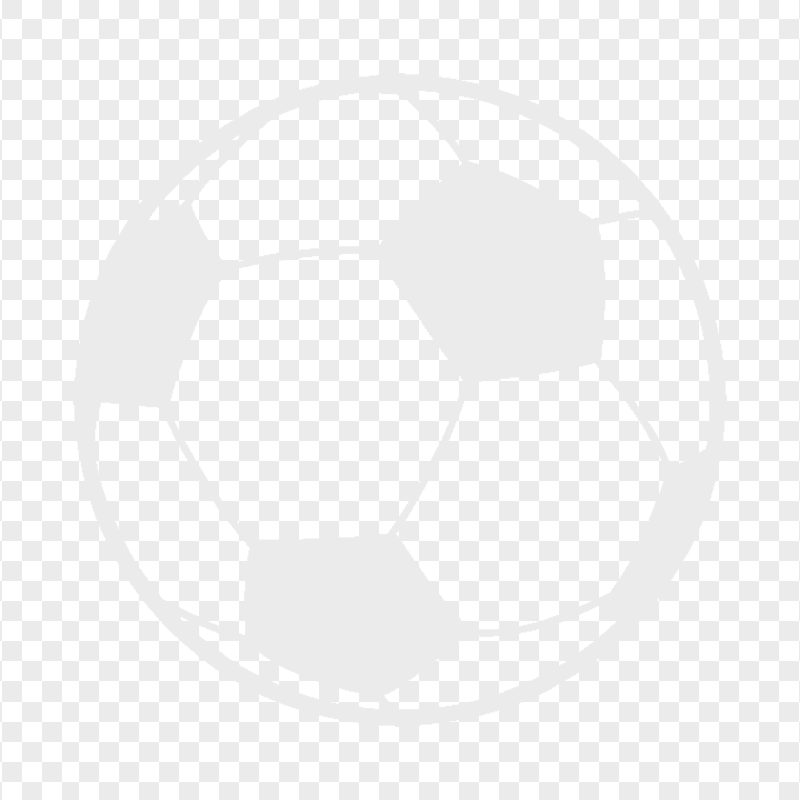 Gray Outline Soccer Ball Icon Transparent Background