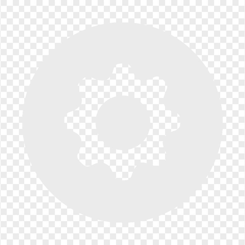 Gray Round Cog Gear Icon Transparent PNG