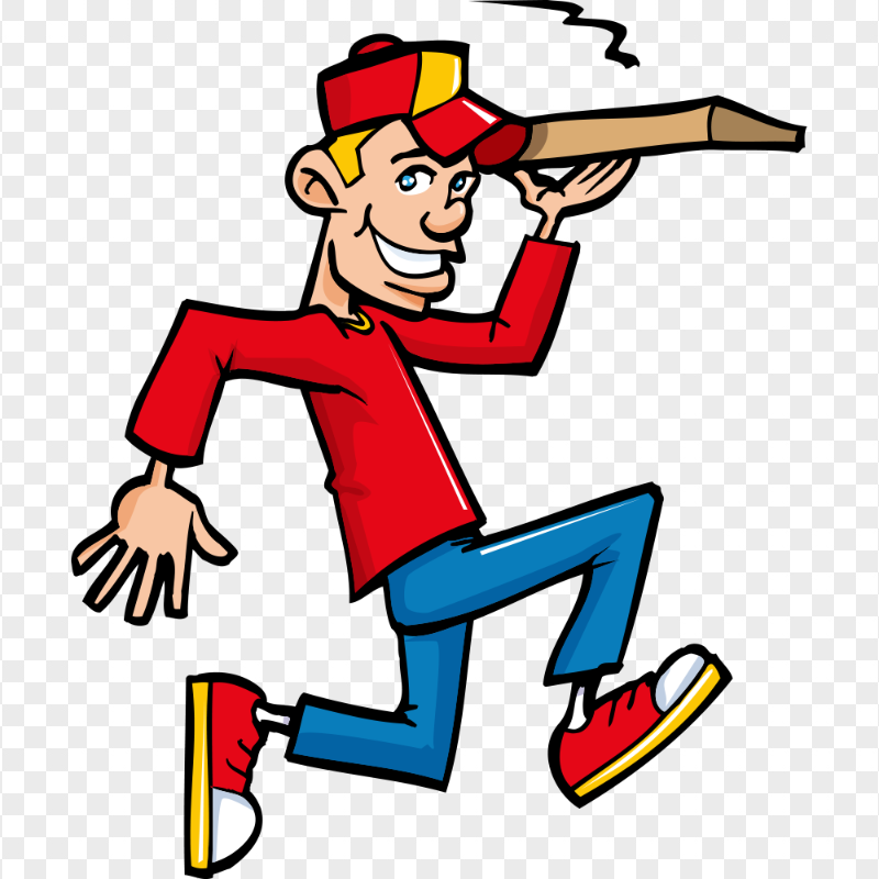 Great Pizza Delivery Vector Waiter HD Transparent Background