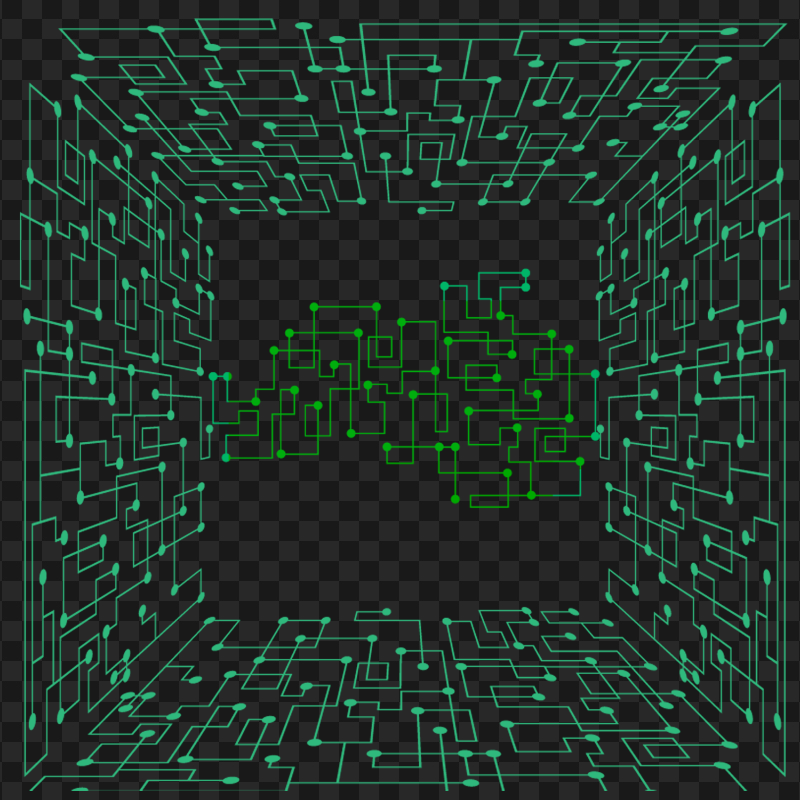 Green Circuit Electrical network PNG