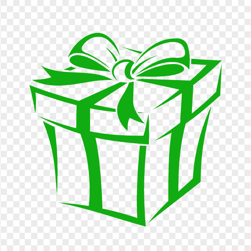 Green Clipart Gift Box Silhouette PNG IMG