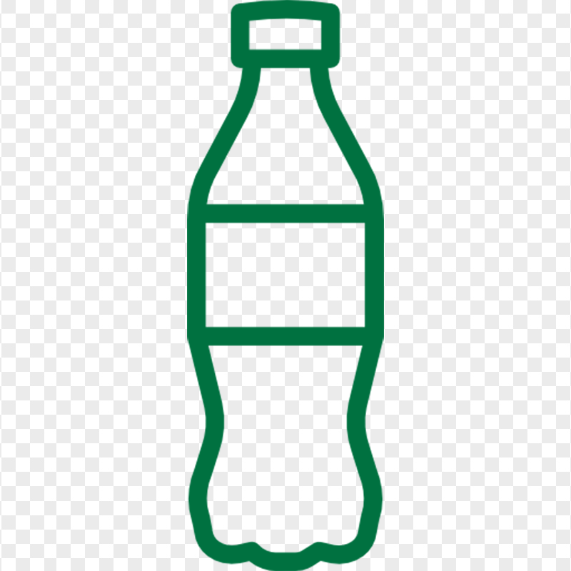 Green Cola Water Plastic Bottle Icon PNG