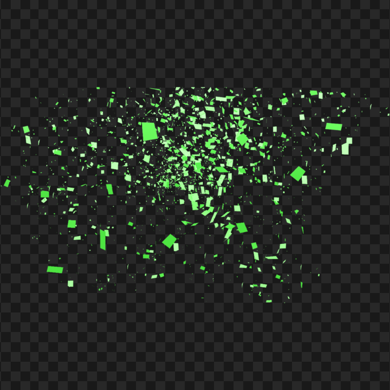 Green Confetti Party Christmas Image PNG