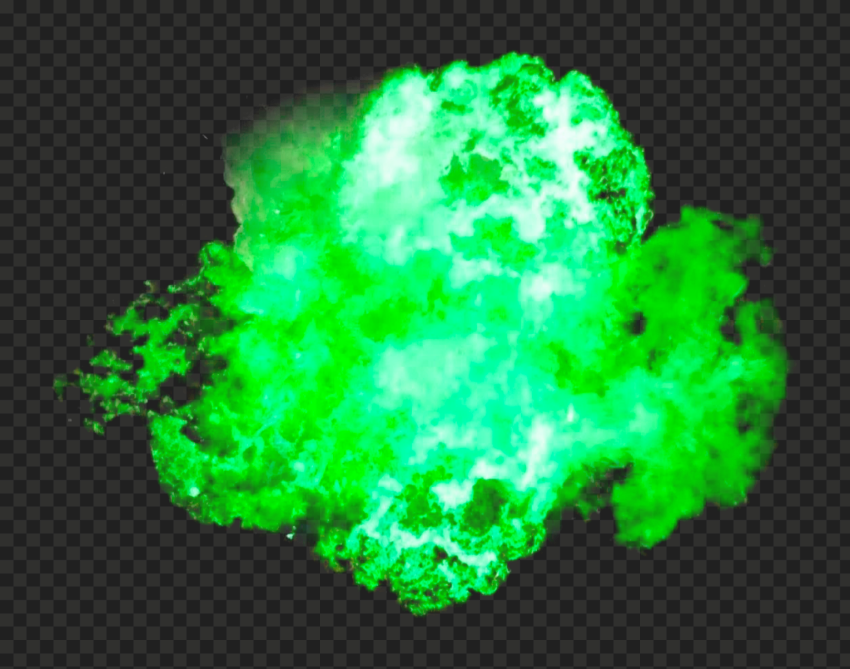 Green Fire Explosion Without Smoke PNG Image Citypng