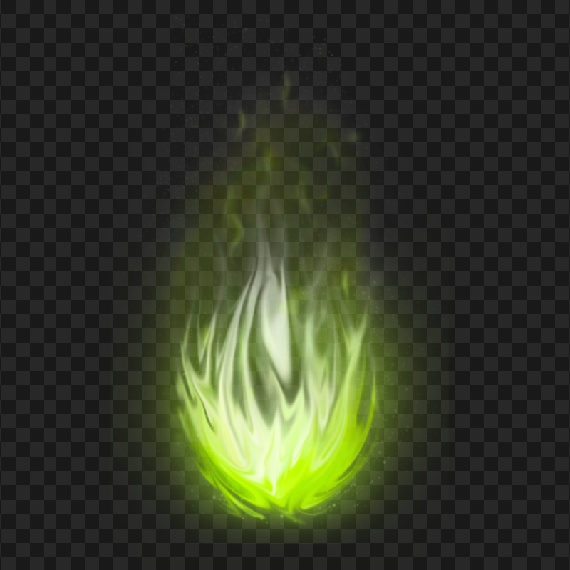 Green Flame Rocket PNG